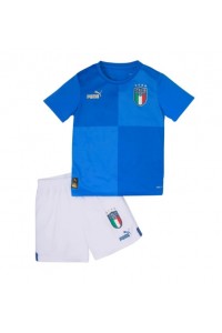 Italia Jalkapallovaatteet Lasten Kotipeliasu 2022 Lyhythihainen (+ Lyhyet housut)
